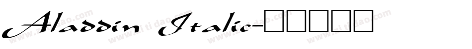 Aladdin Italic字体转换